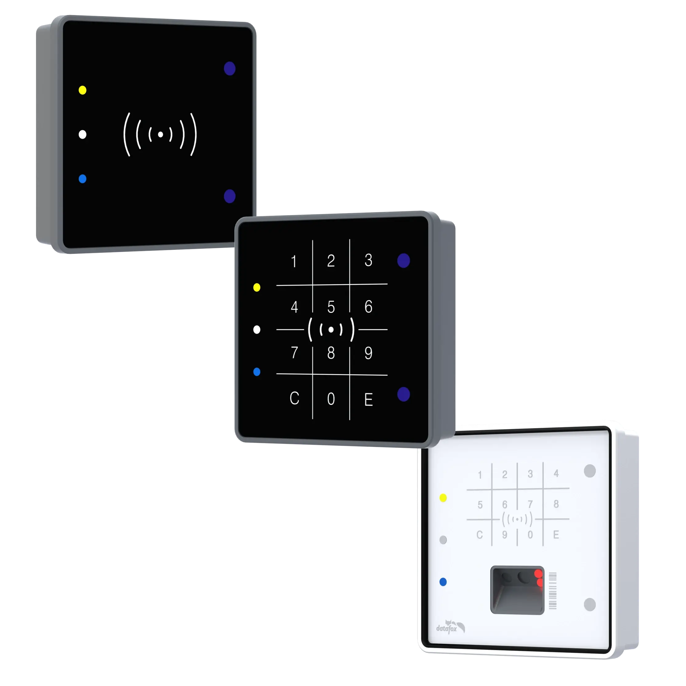Drei verschiedene Zutrittsleser