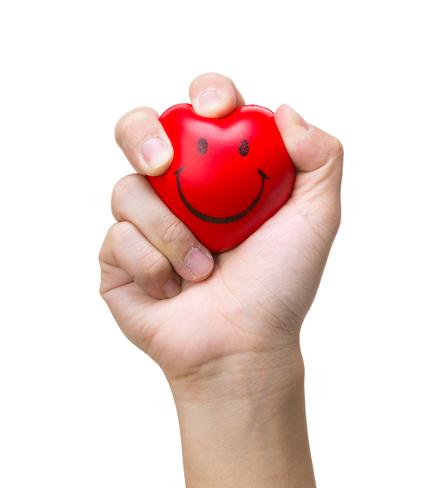 Hand drückt Anti-Stress-Ball